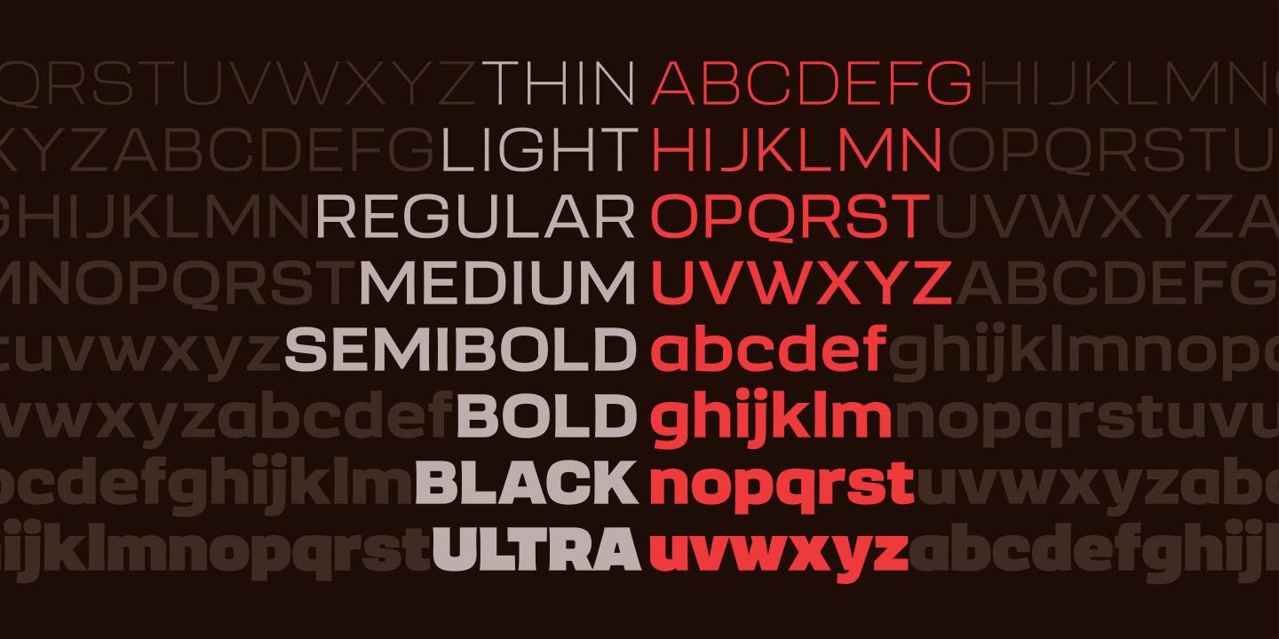 Beispiel einer Sqwared Black-Schriftart